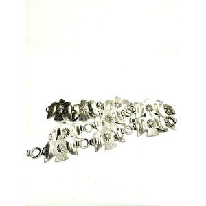 Vintage Lightweight Silver  Tone Concho Belt Southwest Thunderbird 33”